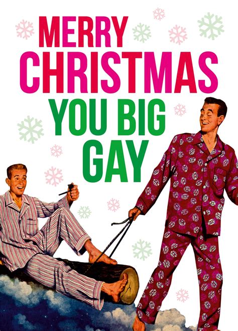 merry christmas you big gay card scribbler