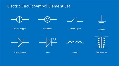 electric circuit symbols element set  powerpoint ubicaciondepersonascdmxgobmx