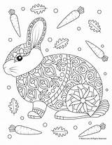 Rabbit Rabbits Woojr Sheets Mandala Woo sketch template
