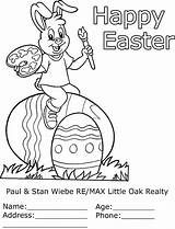 Easter Coloring Contest Rules Happy Prizes Realty sketch template
