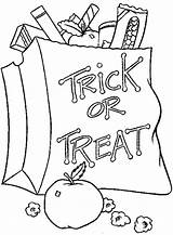Halloween Coloring Candy Pages Treat Trick Bag Kids Printable Print Getcolorings Corn Adults Color Candies Getdrawings Size Button Using sketch template