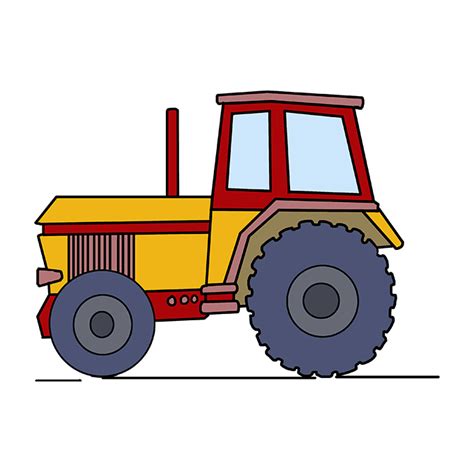 draw  tractor  easy drawing tutorial