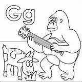 Coloring Letter Pages Phonics Preschool Alphabet Gorilla Zoo Goat Guitar Sheets Grass Jolly Color Printable Letters Kids Getcolorings Comely Coloringpages4u sketch template