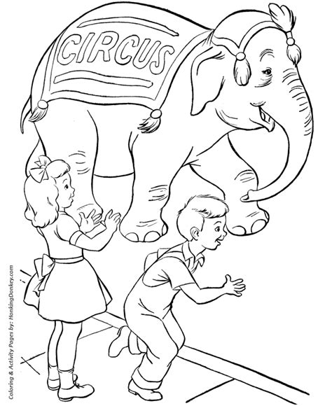 circus elephant coloring pages printable performing circus animal