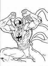 Iron Fist Pages Coloring Template Marvel sketch template