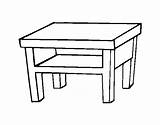Table Coloring Living Room Desk Colorear Salon Coloringcrew Template sketch template