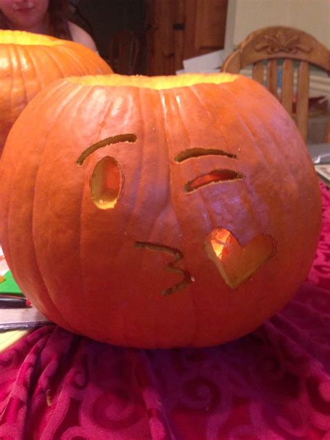 kissy face emoji pumpkin carving pumpkin carving emoji pumpkin