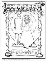 Chuppah Coloring Drawing Pages Expressions Judaic Zenspirations Jewish Fink Visit Getdrawings sketch template