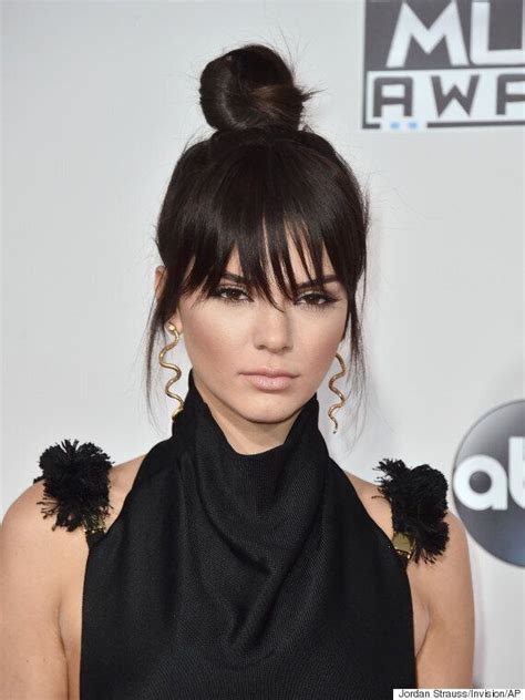 american music awards 2015 kendall jenner shows off sultry new fringe