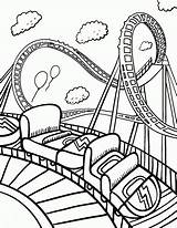 Roller Coaster Kermis Feria Rusa Montaña Kleurplaten Coasters Montañas Achterbahn Activities Rusas Ausmalen Amusement Topkleurplaat Diversiones Ideen Printen Atracciones sketch template