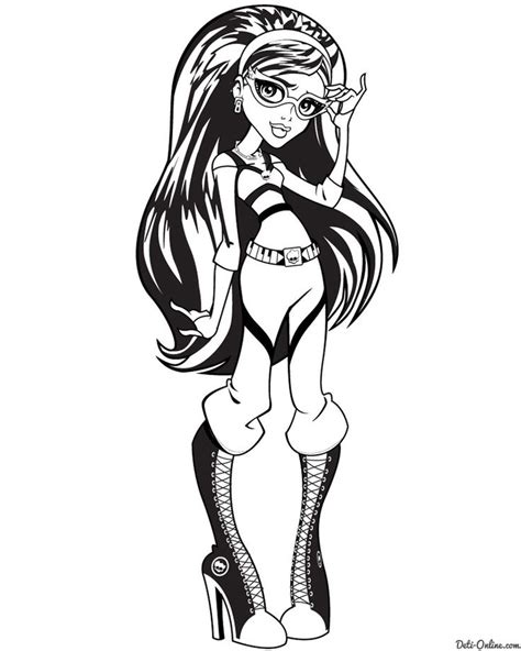 pin  nora demeter  coloring picture monster high ghoulia