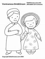 Coloring Pages Vietnam Vietnamese Ao Dai Flag War Dresses Color Kids Girls Girl Drawing Holiday Getcolorings Flower Printable Front Cover sketch template