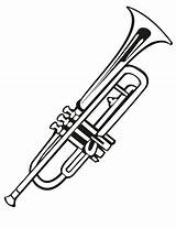 Trompeta Trombeta Colorear Trumpet Colorironline sketch template