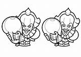 Pennywise Adulti Vectorial Justcolor Grippe ça Clipparts Difficiles Adultes sketch template