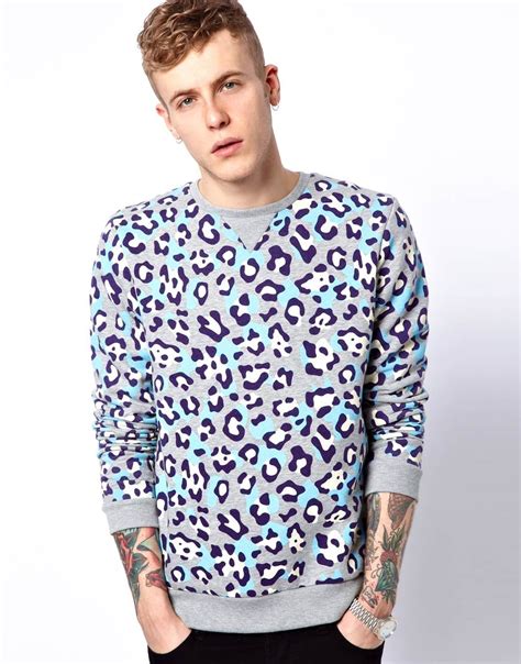 asos sweater  leopard print mens trend animal prints pinterest leopards male