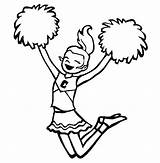 Cheerleader Cheerleading Megaphone Cheer Clipartmag Basketball sketch template