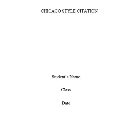 chicago manual  style title page template slideshare