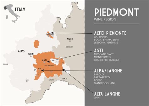 piedmont  guide   italian wine region elite brands