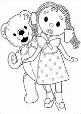 Coloring Andy Pandy Loo Teddy Looby Pages Girl Bear Categories Coloriage sketch template