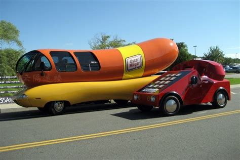 funny hot dog car