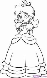 Princess Coloring Daisy Pages Peach Kids sketch template