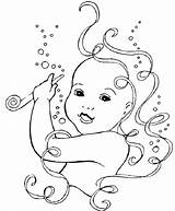 Coloring Baby Pages Girl Comments Printable sketch template