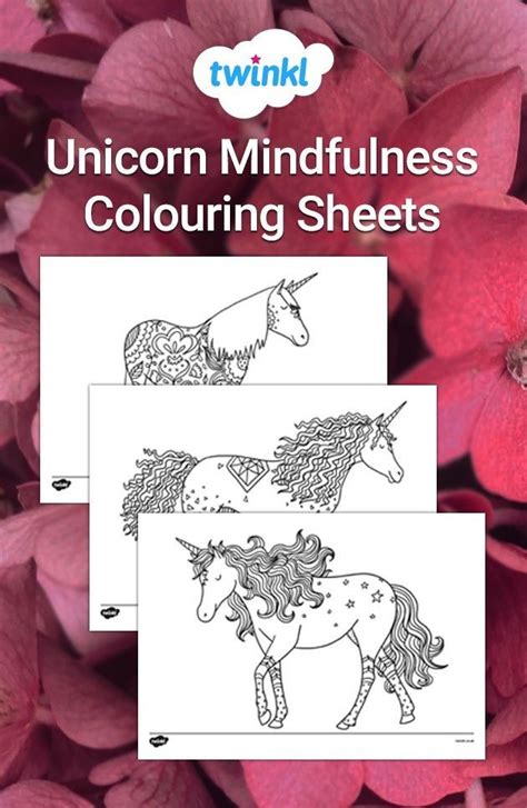 unicorn colouring sheets mindfulness colouring unicorn colouring