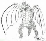 Rodan Coloring Pages Godzilla Tyrnn Popular sketch template