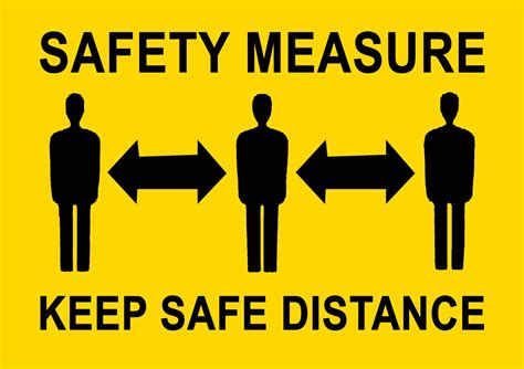 safety signage  safe distance