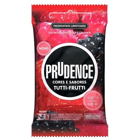 preservativo prudence tutti frutti com 3 unidades prudence