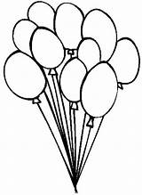 Balloons Balloon Coloring Pages Printable Drawing Print Birthday Clipart Outline Colouring Line Color Bunch Cliparts Clip Fancy Air Hot Sheets sketch template