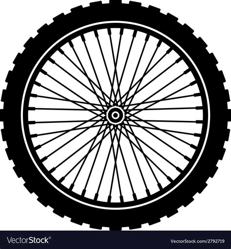 bike wheel black silhouette royalty  vector image