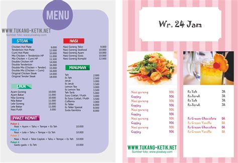 desain menu makanan  minuman flat coreldraw gratis data corel