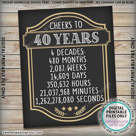 cheers   years  birthday sign cheers beers  anniversary beer party sign