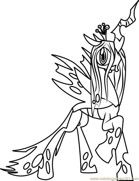 queen chrysalis coloring page    pony friendship