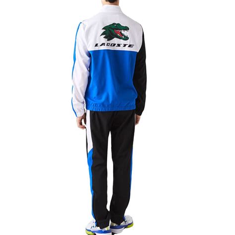 lacoste team leader track suit whiteblackcobalt blue tennis point