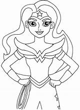Girl Superhero Drawing Coloring Marvel Colouring Pages Printable Getdrawings sketch template