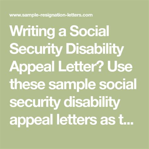 social security disability appeal letter sample