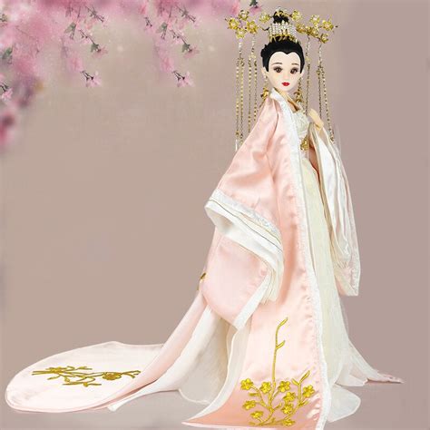 35cm Traditional Chinese Dolls Vintage Collectible Girl Doll With