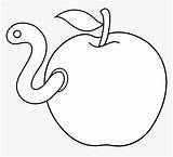 Apple Clip Cartoon Coloring Worm Book Pngitem sketch template