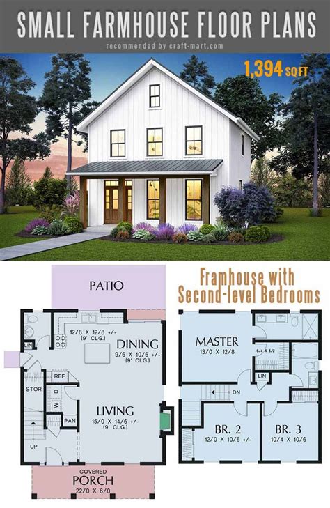 story house plan   level bedroom  living room   middle small farmhouse