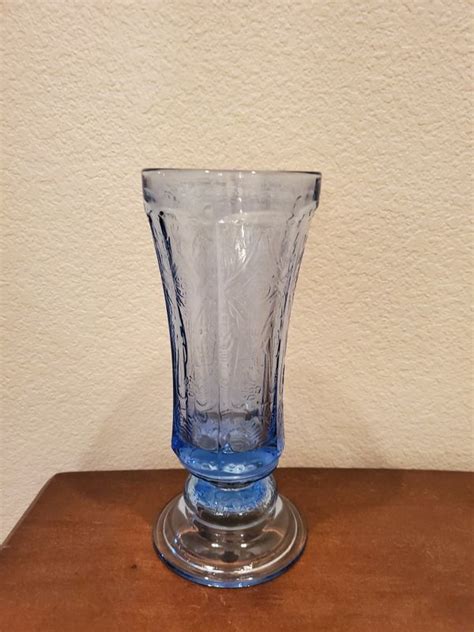 Vintage Blue Depression Glass Vase For Sale In Westfield In Offerup