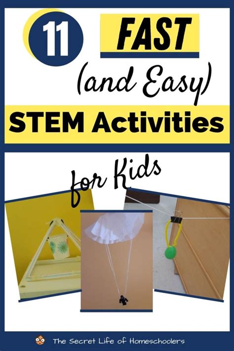 quick stem activities  kids  secret life  homeschoolers