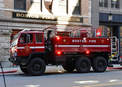 boston fire department   vehicle  aid city  floods