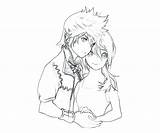 Coloring Pages Anime Couple Cute Print Kissing Getcolorings Color Getdrawings Colorings Printable sketch template