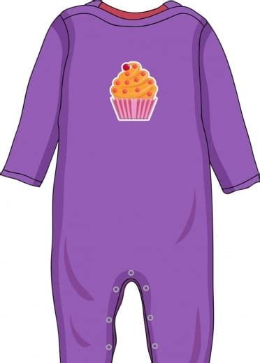 baby clothes template cupcake icon decor violet design ai eps vector