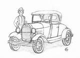 Model Ford 1928 Roadster Deviantart sketch template