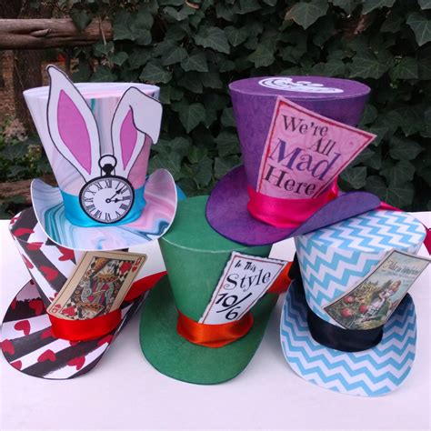 Alice In Wonderland Decoration 20 Mad Hatter Hats Pdf Png