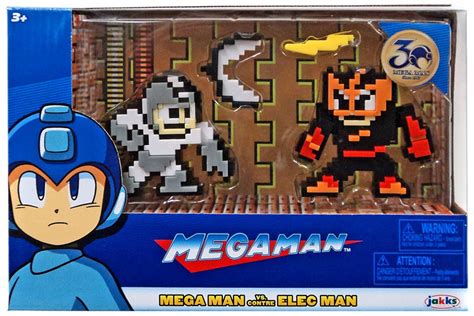Mega Man Classic 8 Bit Gray White Mega Man Vs Elec Man Mini Figure 2