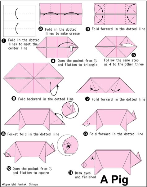 pig easy origami instructions  kids